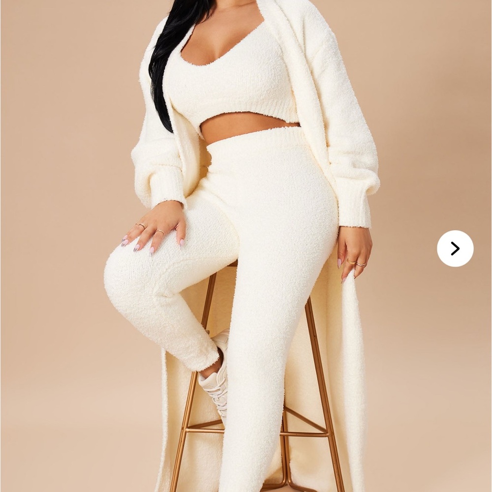 Cozy Cream Knit Lounge Set